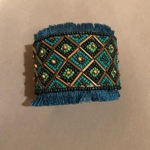 Handcrafted Beaded Cuff Bracelet